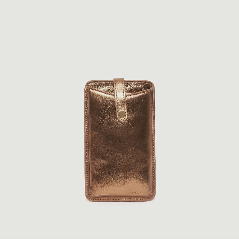 Elsa metallic leather phone case - Petite Mendigote