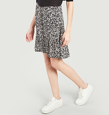 Short buttoned skirt with floral pattern Othile