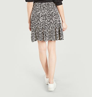 Short buttoned skirt with floral pattern Othile