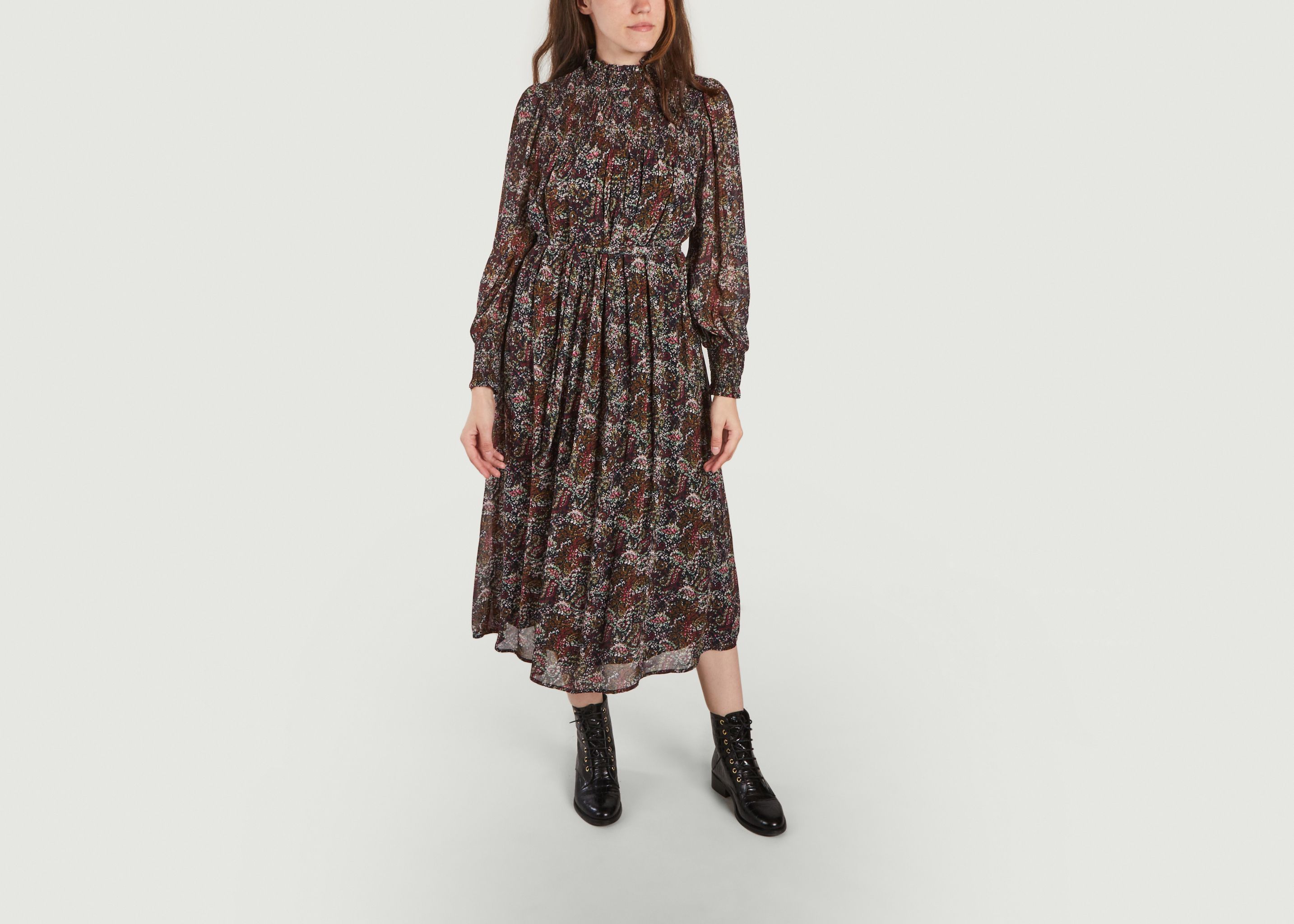 Louisa floral print long dress - Petite Mendigote