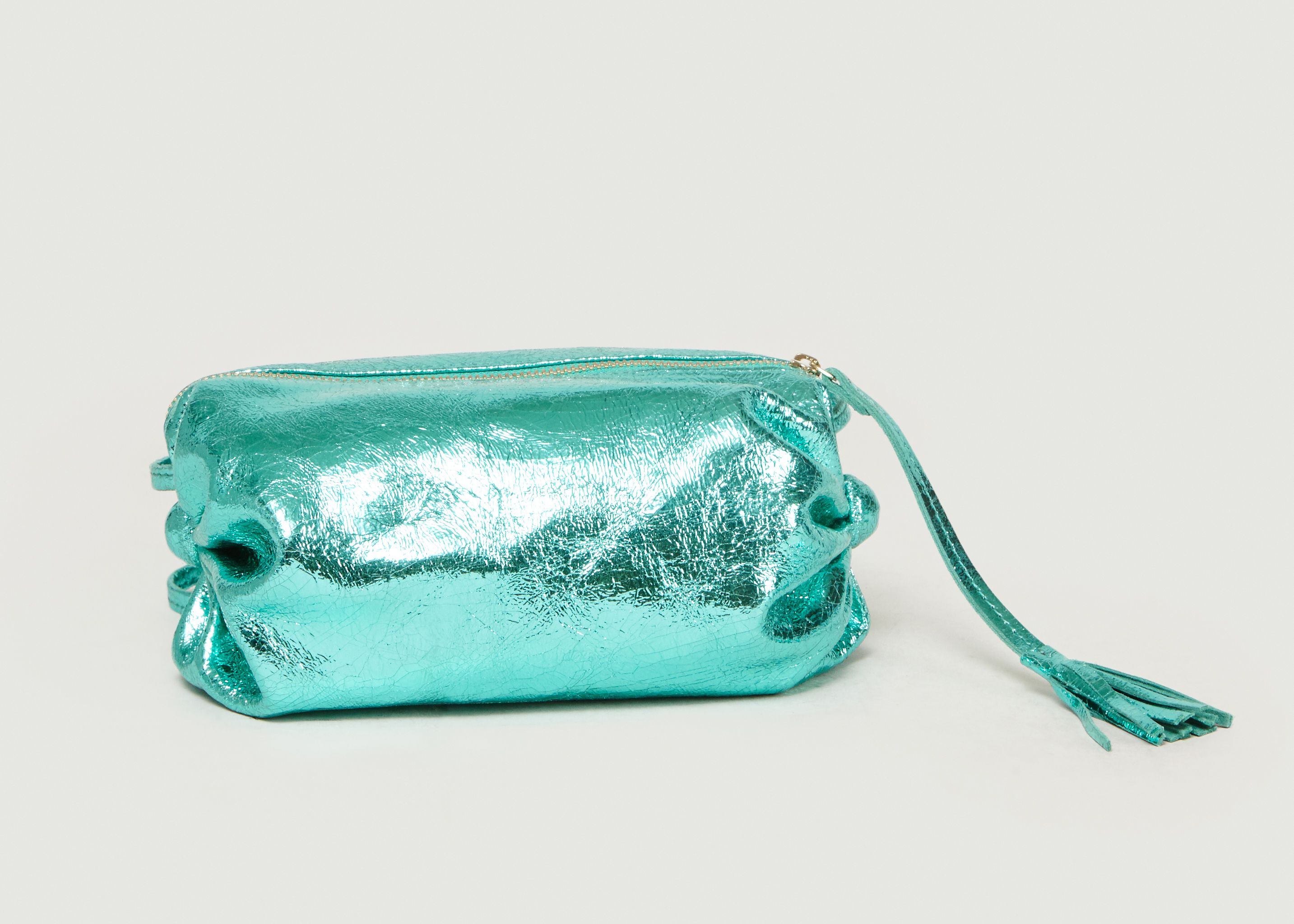 Turquoise Mendigote Métallisé Petite Polochon Sac En Electra Cuir wPOTZuXik