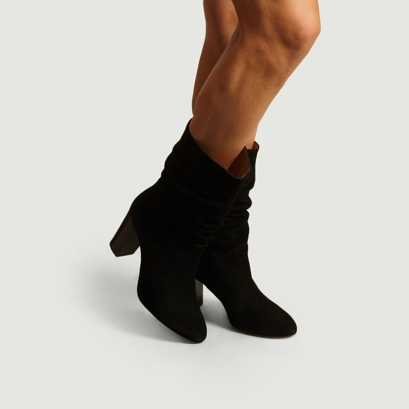 Blandine Suede Slouch Boots - Petite Mendigote