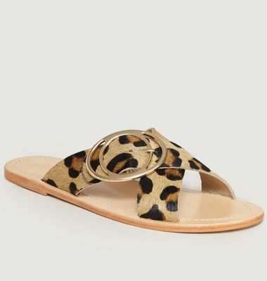 Redford Leopard Printed Sandals