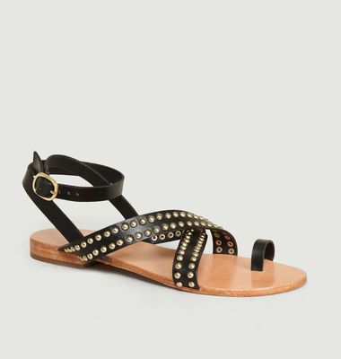 Sandales En Cuir Avec Studs Benito