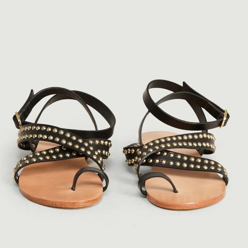 Benito Leather Sandals With Studs - Petite Mendigote