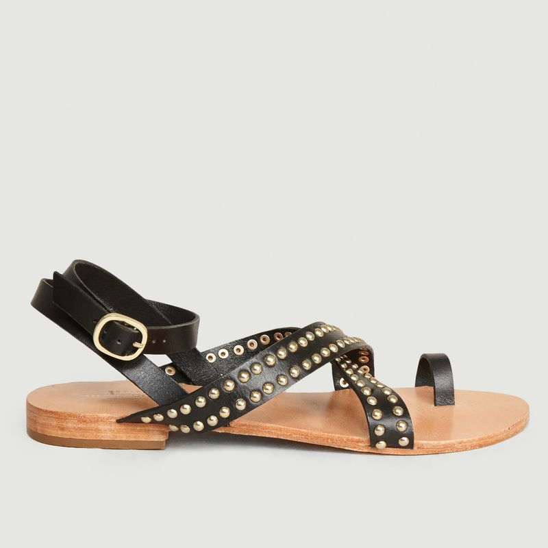 Benito Leather Sandals With Studs - Petite Mendigote