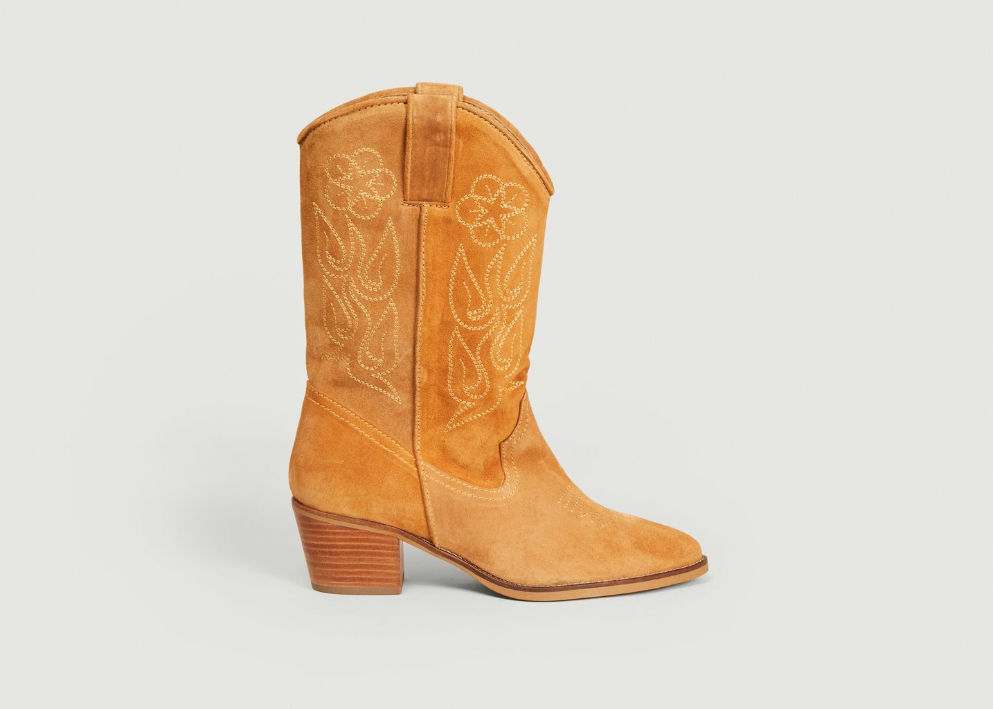 Vitali leather mid-high cowboy boots - Petite Mendigote