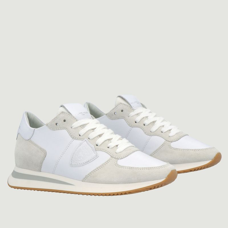 Sneakers en cuir de veau bi-matière TRPX - Philippe Model