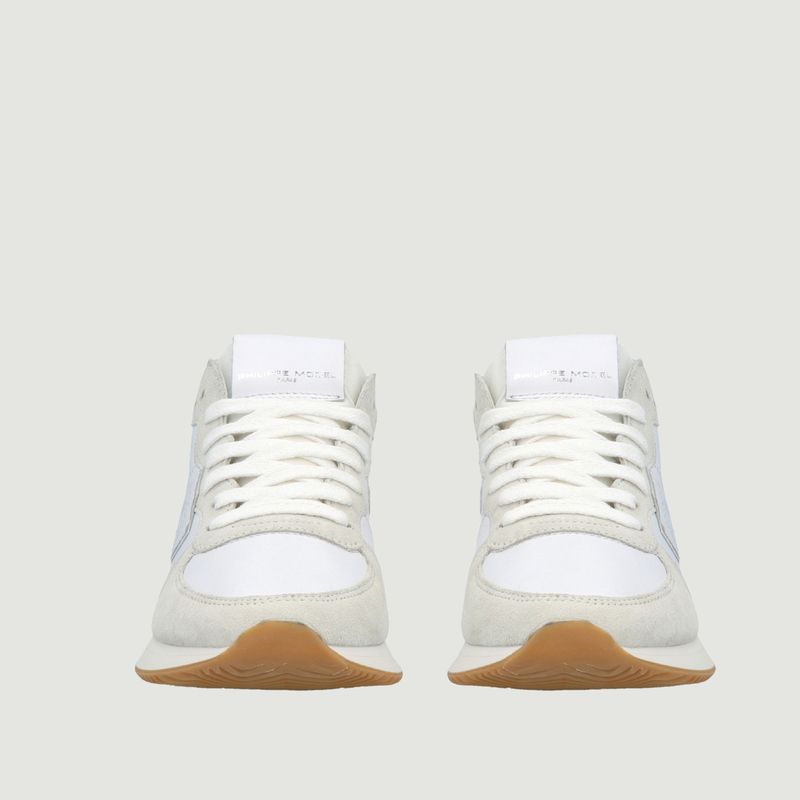 Sneakers en cuir de veau bi-matière TRPX - Philippe Model