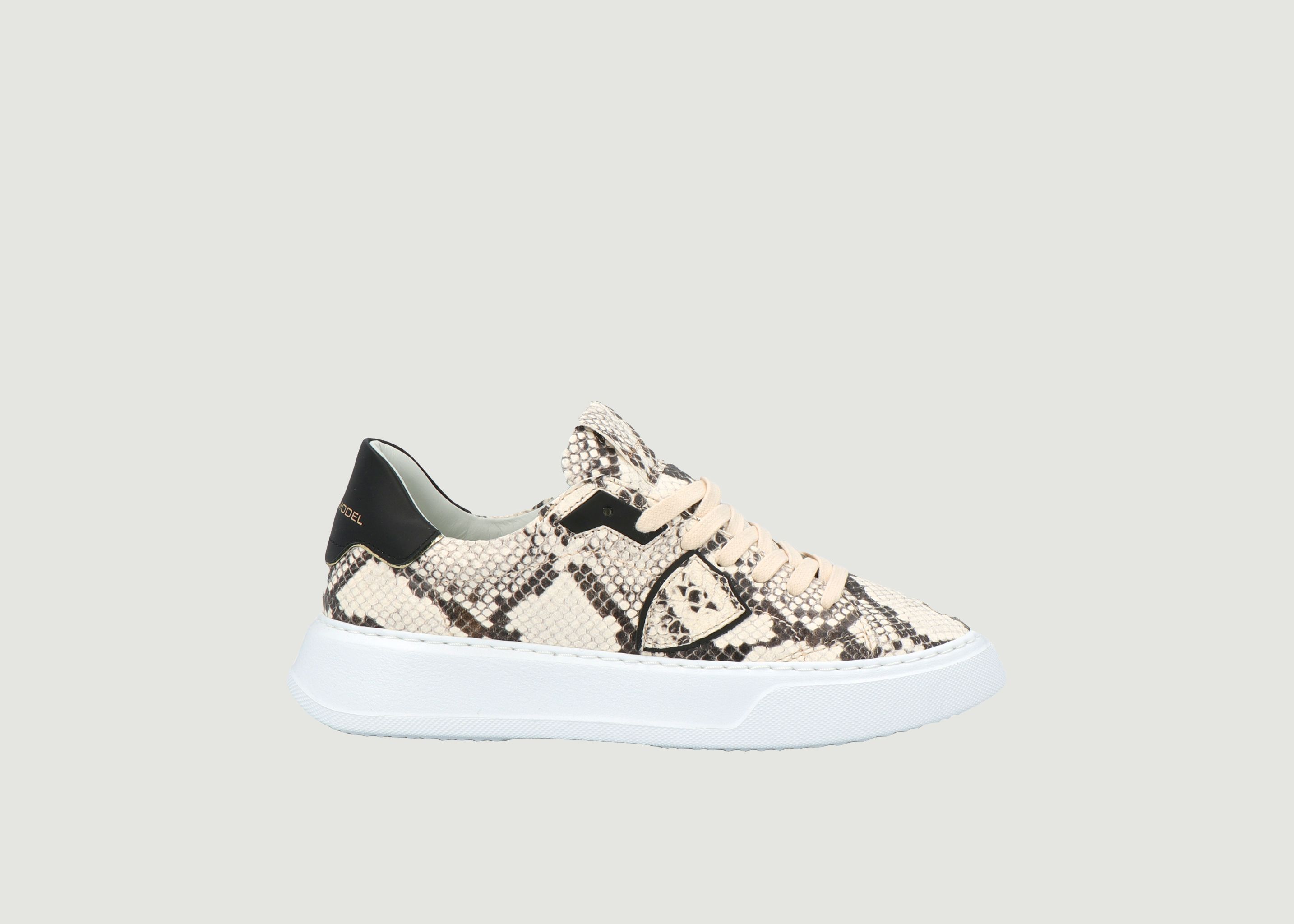 Temple Python leather sneakers - Philippe Model