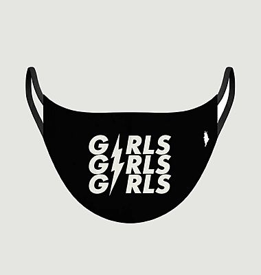 Masque en tissu lettrage Girls Girls Girls