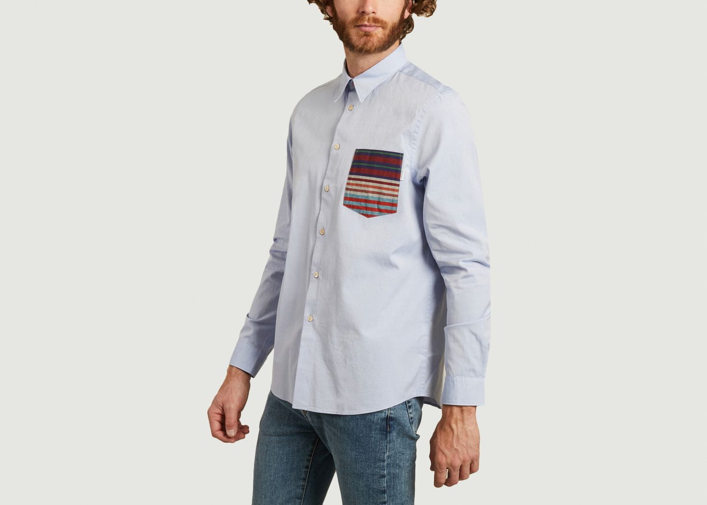 Chemise en coton biologique avec poche contrastée - PS by PAUL SMITH