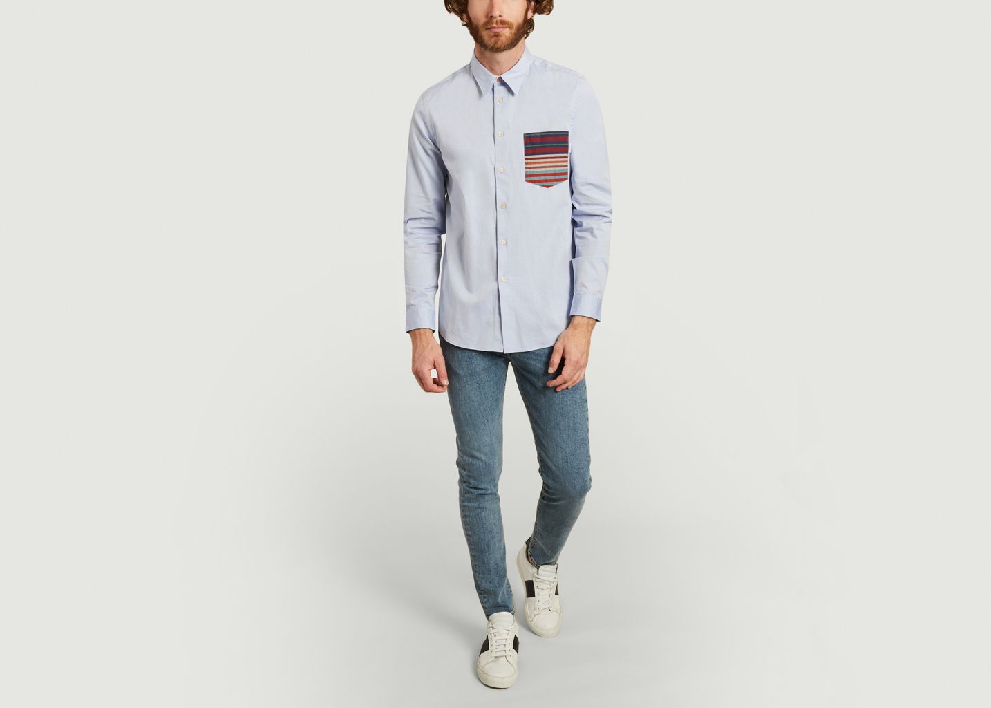 Chemise en coton biologique avec poche contrastée - PS by PAUL SMITH