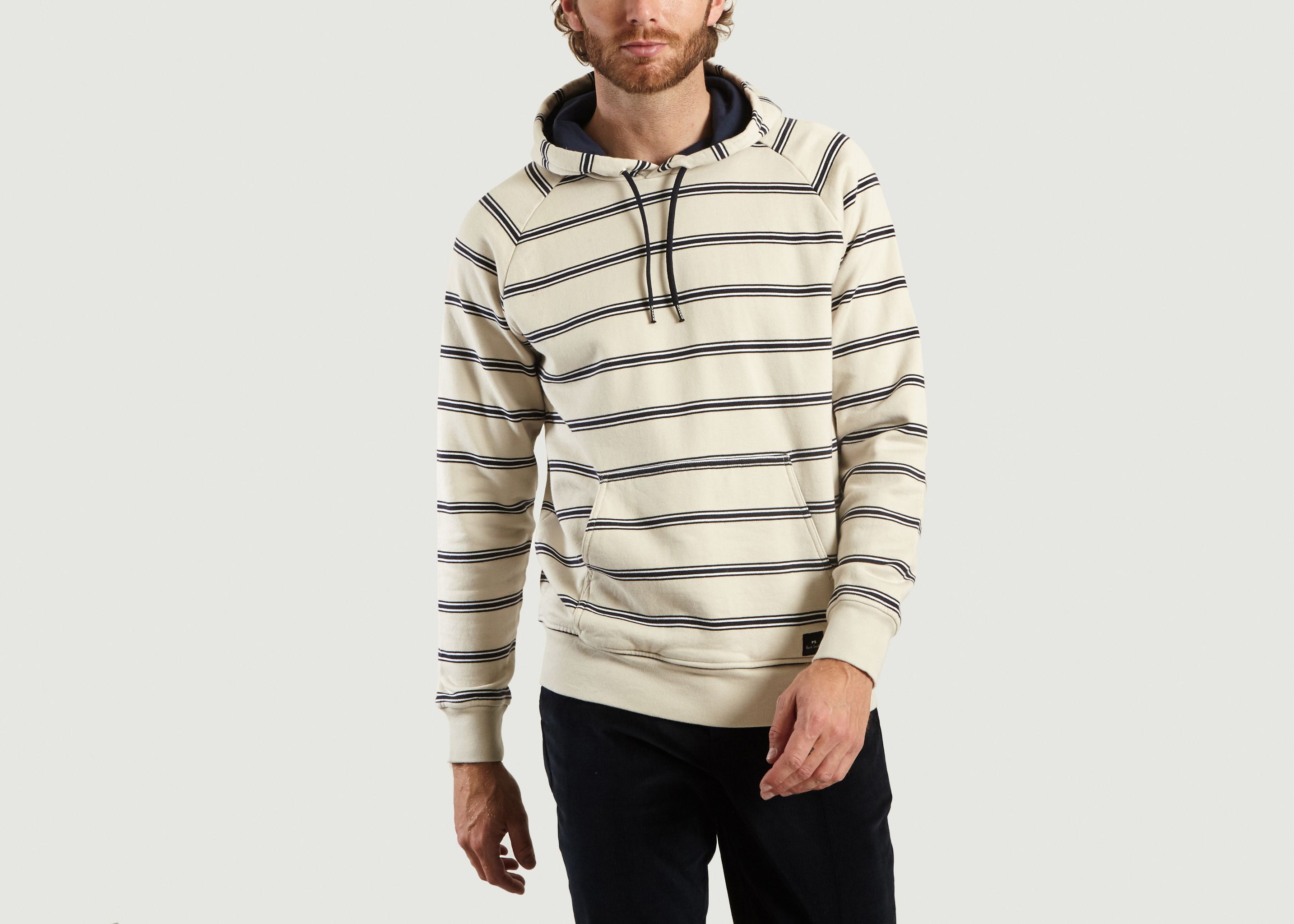 horizontal striped hoodie