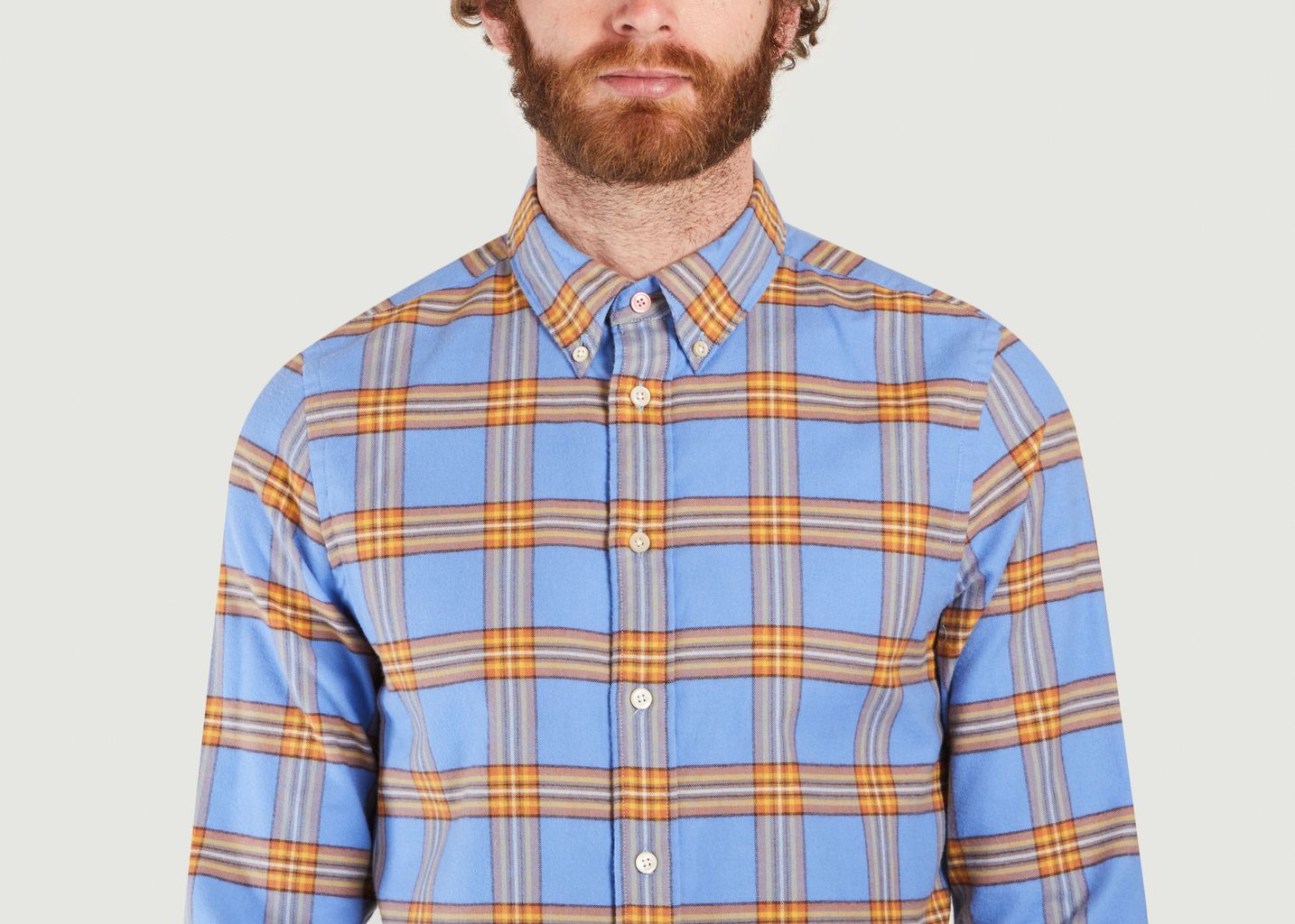 Chemise à carreaux en flanelle de coton - PS by PAUL SMITH