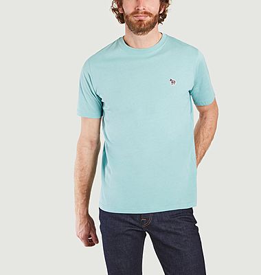 T-Shirt Turquoise Logo Zebra en Coton biologique