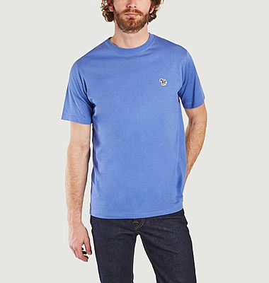 T-Shirt Bleu Logo Zebra en Coton