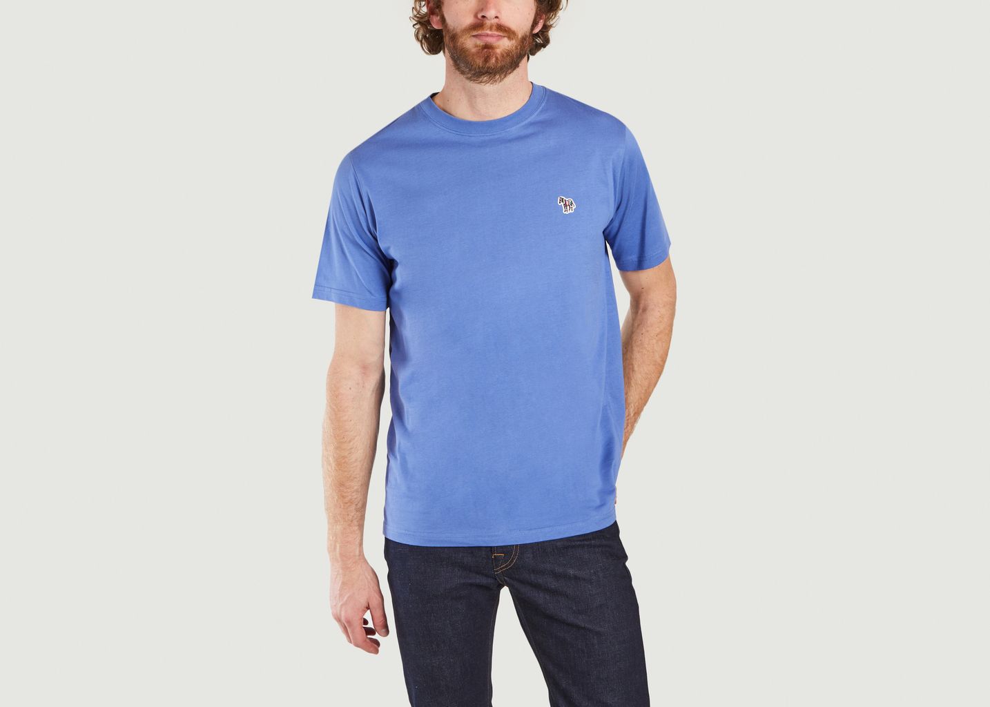 T-Shirt Bleu Logo Zebra en Coton - PS by PAUL SMITH