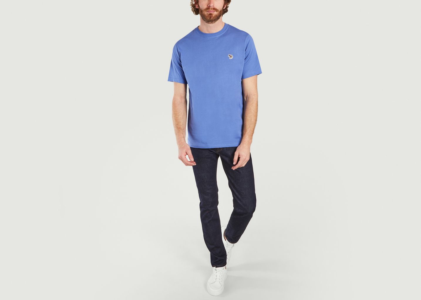 T-Shirt Bleu Logo Zebra en Coton - PS by PAUL SMITH
