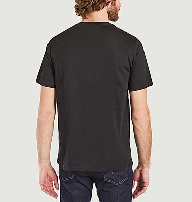 T-Shirt noir avec imprimé Zebra en coton biologique