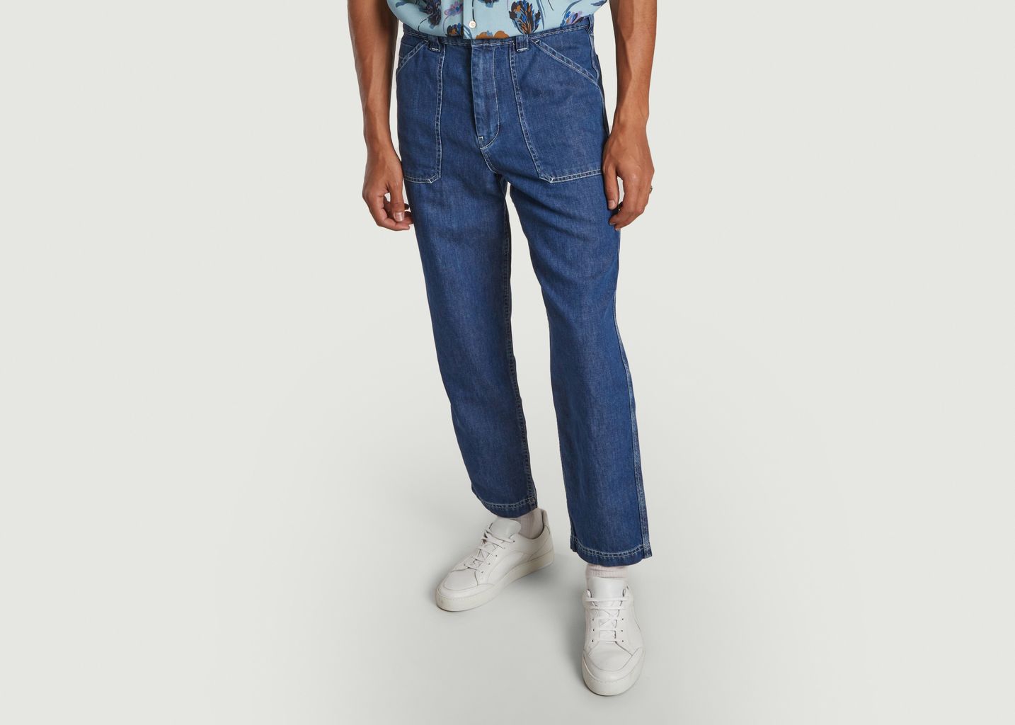 Carpenter cotton and linen cropped pants - PS by PAUL SMITH