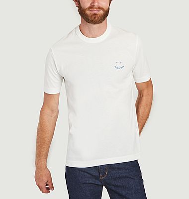 Organic cotton T-shirt printed Happy