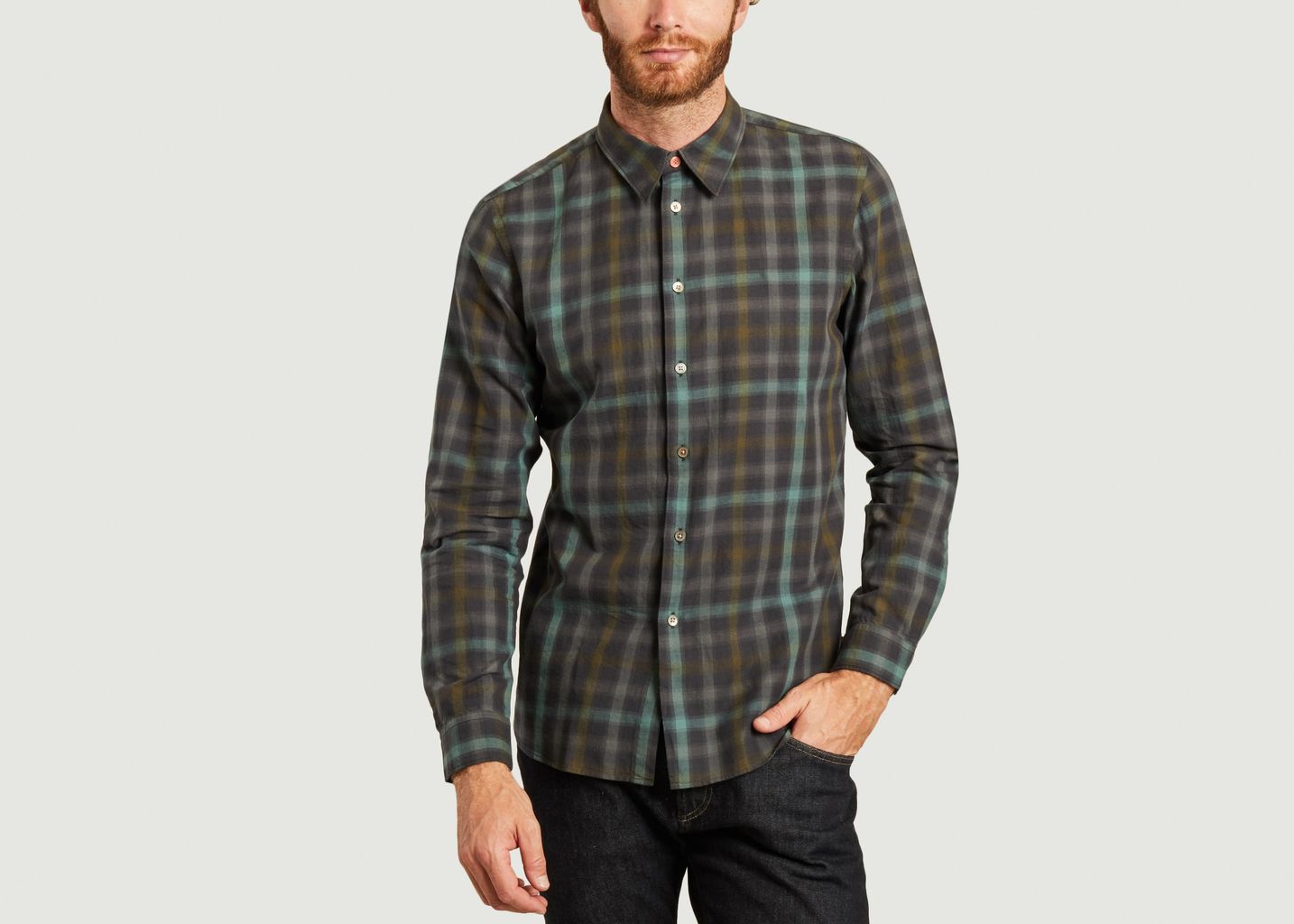 Cotton and linen checked shirt - PS by PAUL SMITH
