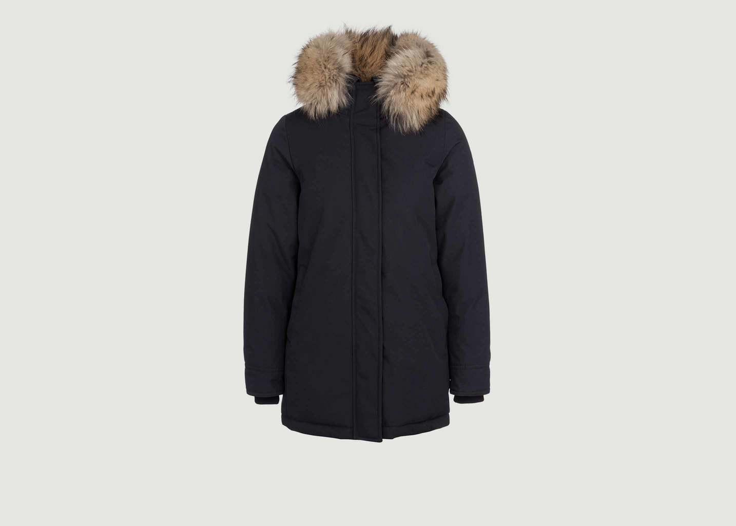 Bordeaux Fur Hood Coat - Pyrenex
