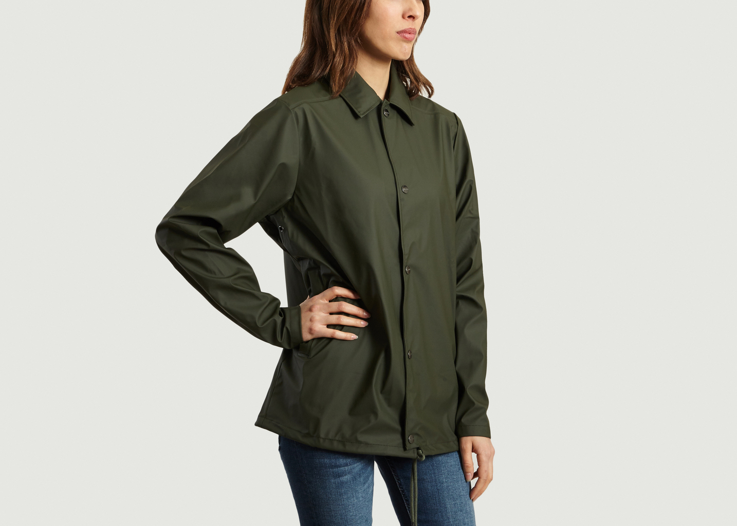 rains coach jacket green