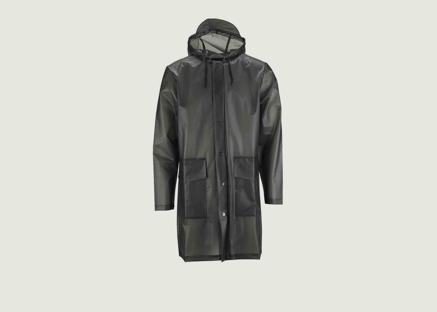 black hooded waterproof jacket