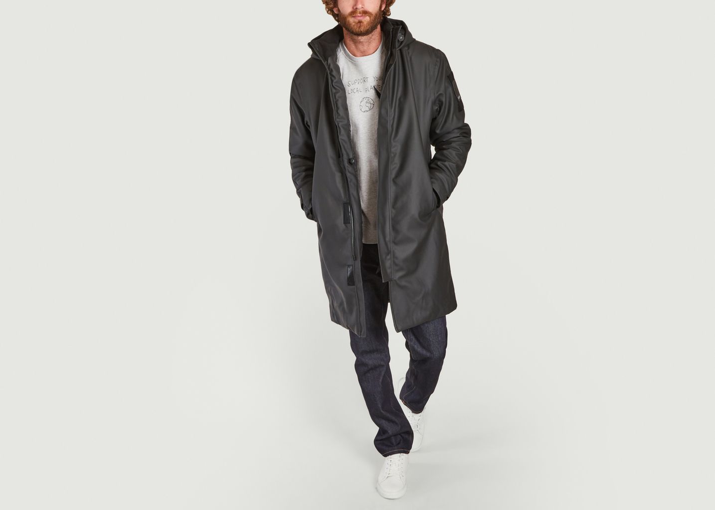 Parka mi-longue à capuche Glacial - Rains