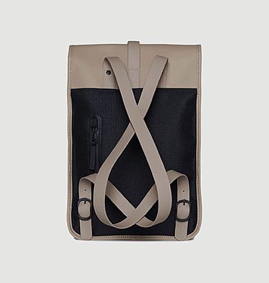 Mini backpack in coated canvas