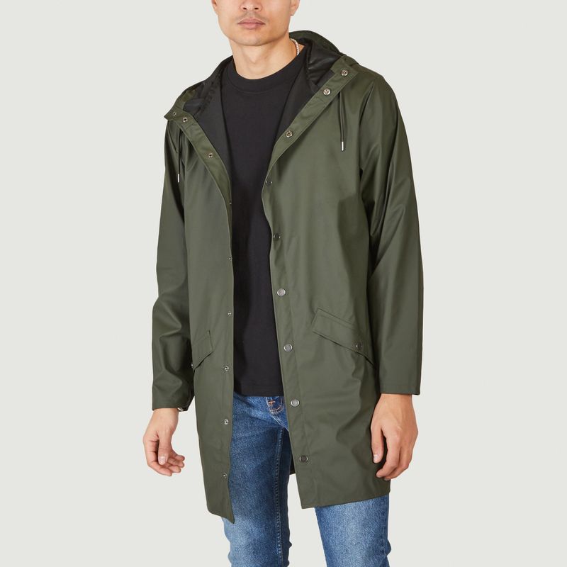 Waterproof straight cut long jacket - Rains