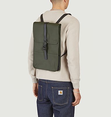 Mini backpack in coated canvas