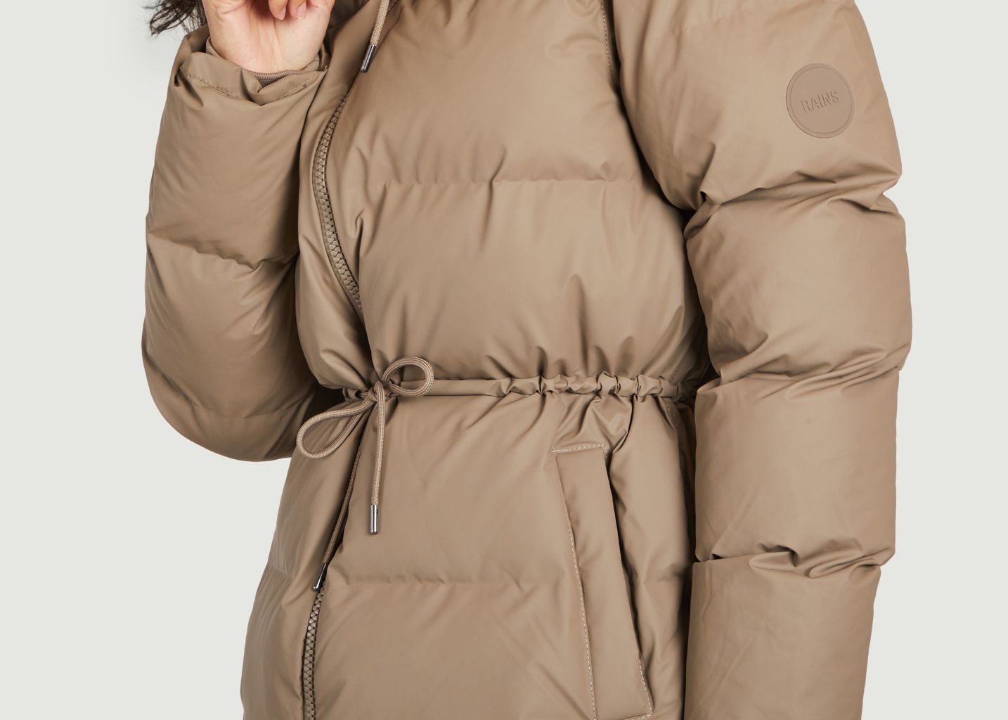 Plain jacket with adjustable waist - Rains