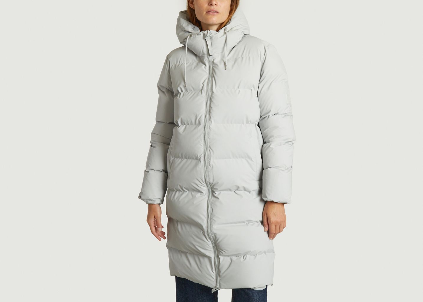 Long plain down jacket - Rains