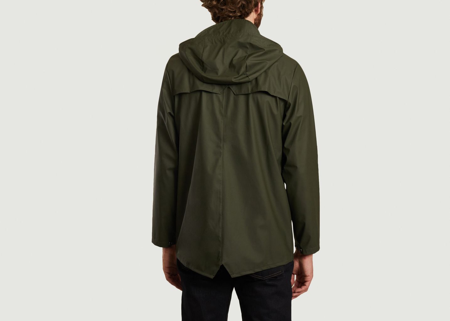 cropped rain jacket with hood