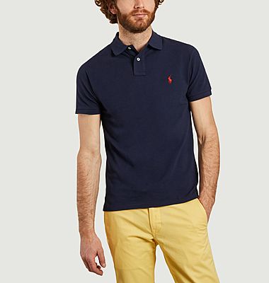 Tailliertes Baumwoll-Piqué-Poloshirt