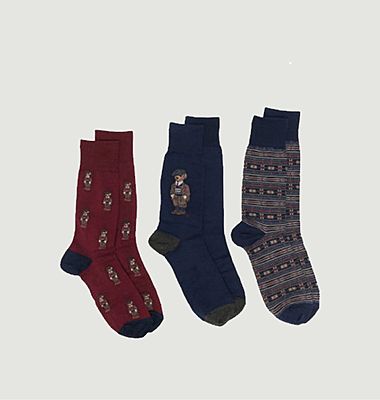 Pack of 3 pairs of fancy socks Holiday
