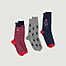 Pack de 3 paires de chaussettes rayures et ourson Holiday - Polo Ralph Lauren