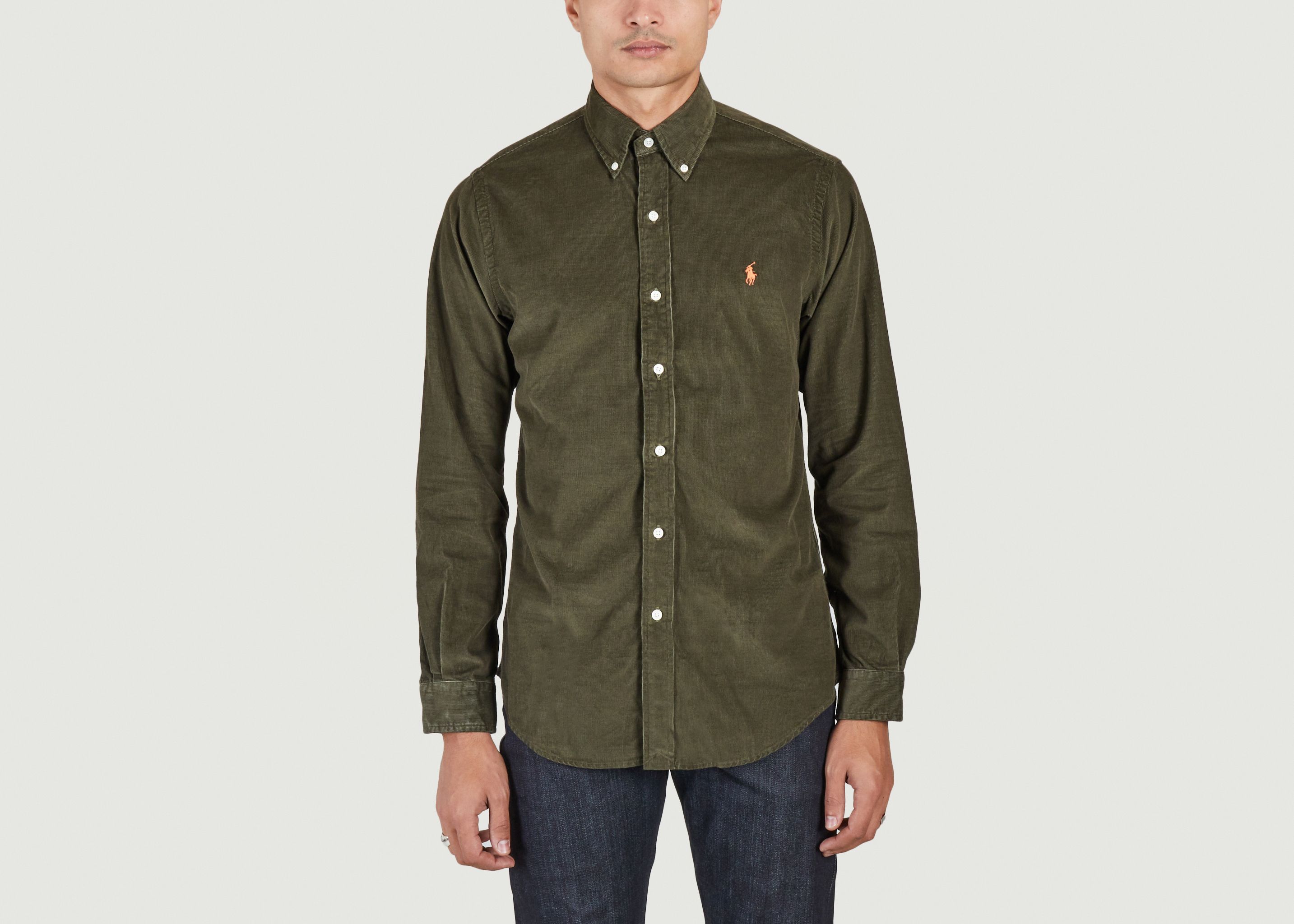 Fitted corduroy shirt Khaki Polo Ralph Lauren | L'Exception
