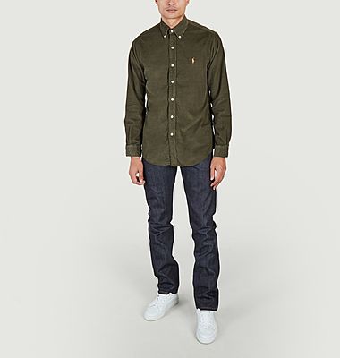 Fitted corduroy shirt