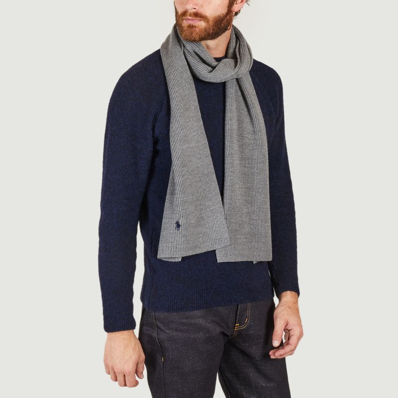Merino wool scarf Grey Polo Ralph Lauren | L'Exception