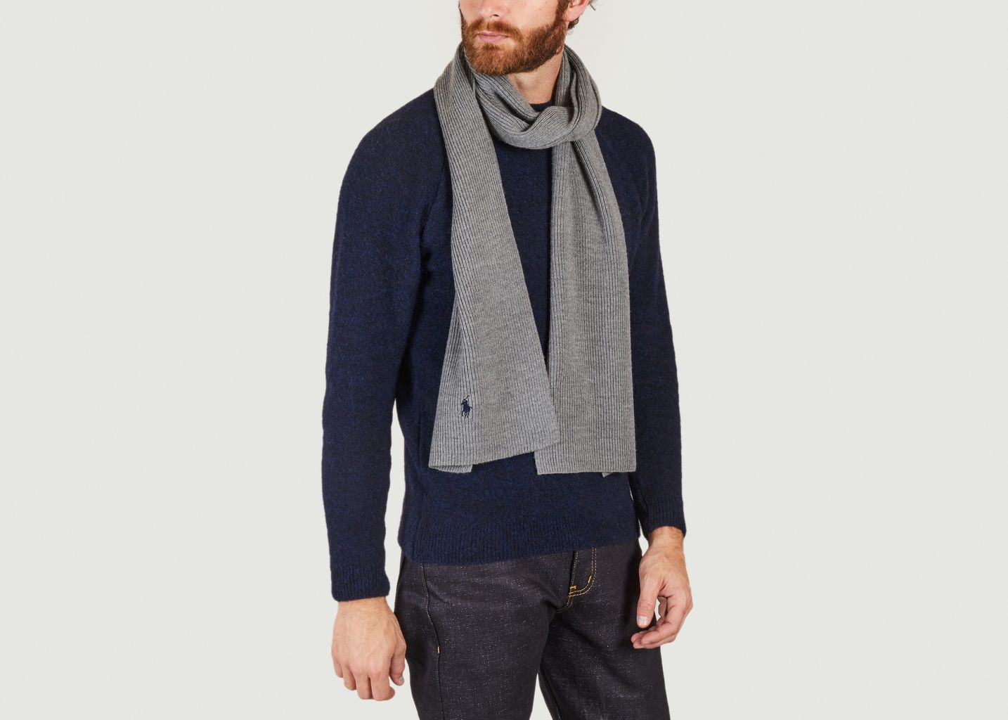 Merino wool scarf Grey Polo Ralph Lauren | L'Exception