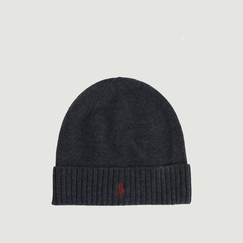 Signed merino wool beanie Anthracite Polo Ralph Lauren | L'Exception