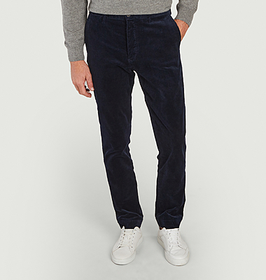 Pantalon slim en velours côtelé