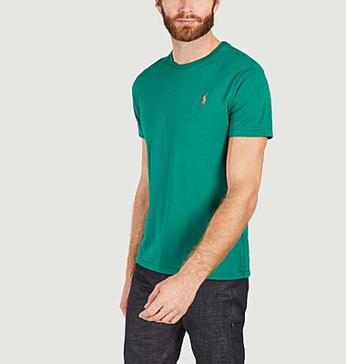 Fitted jersey T-shirt with round neck