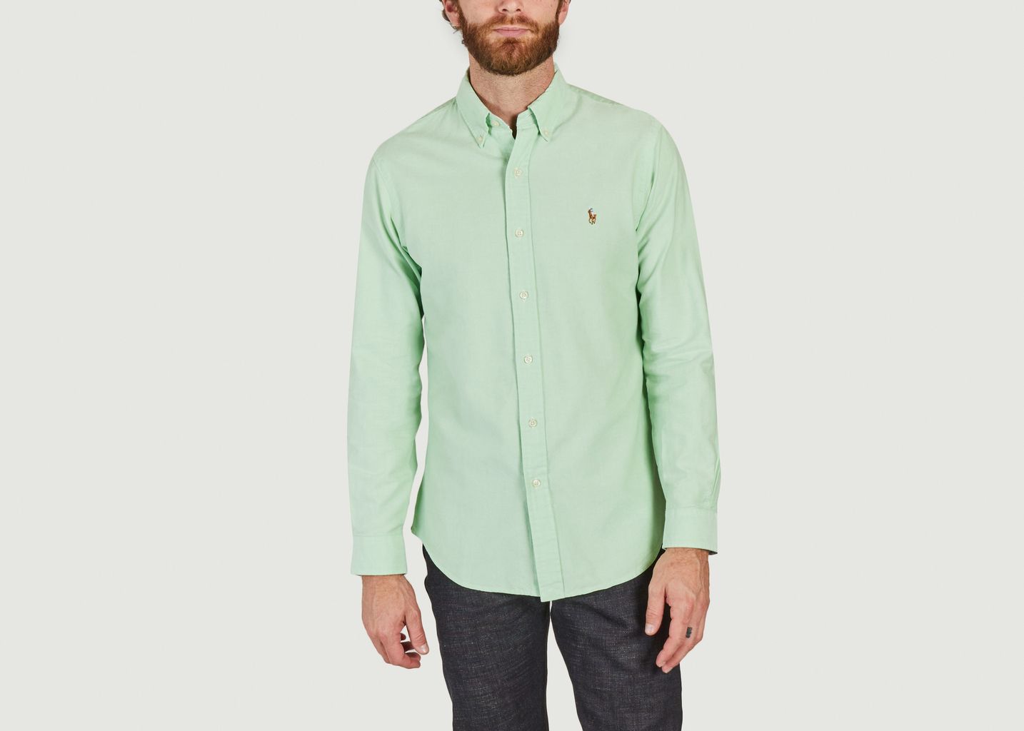 Oxford cotton shirt with logo - Polo Ralph Lauren