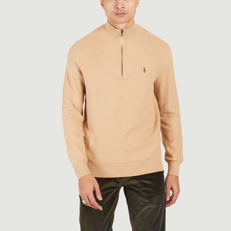 Half zip jumper in piqué cotton  - Polo Ralph Lauren