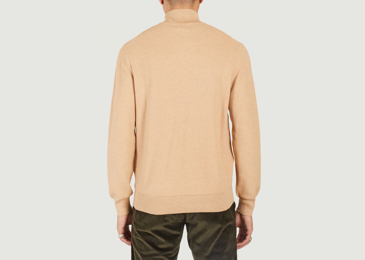Halb-Zipper-Pullover aus Baumwoll-Piqué  - Polo Ralph Lauren